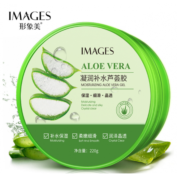 Крем-гель зволожуючий для обличчя Images Aloe Vera Moisturizing Gel, з екстрактом алое вера, 220 гр