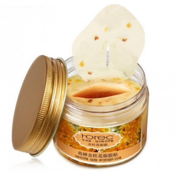 Патчі тканинні для шкіри навколо очей Rorec Eye Moisturizer And Fresh Water Luster, з екстрактом османтусу, 80 шт