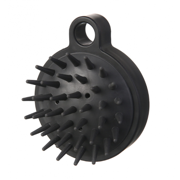Масажер для шкіри голови, щітка, Head Cleansing Brush, силіконовий, чорний