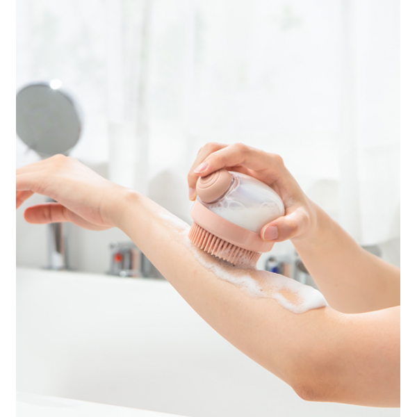 Масажна щітка для душу, з маленькими щетинками, два кольори, 8,5х7 см