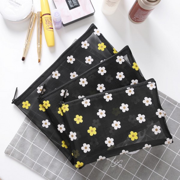 Косметичка сітчаста "Chamomile", різні розміри Косметичка сітчаста "Chamomile", різні розміри