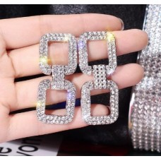 Сережки "Diamond Links", срібло