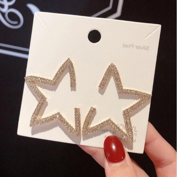 Серьги "Diamond Half Star"