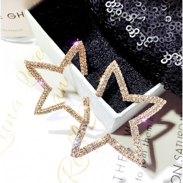 Серьги "Diamond Half Star"