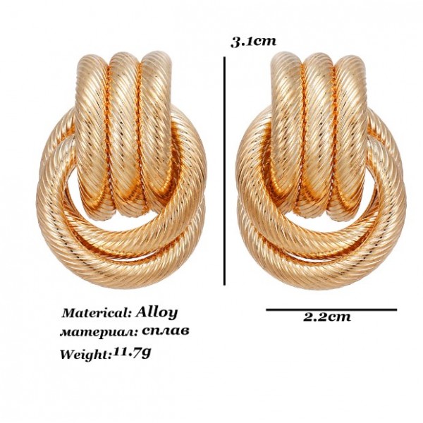 Сережки "Metal Knots", 2 кольори