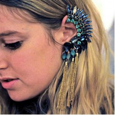 Серьга каффа "Boho Stones", 2 кольори