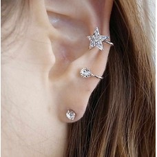 Серьги каффи "Diamond Star", набір 2 шт