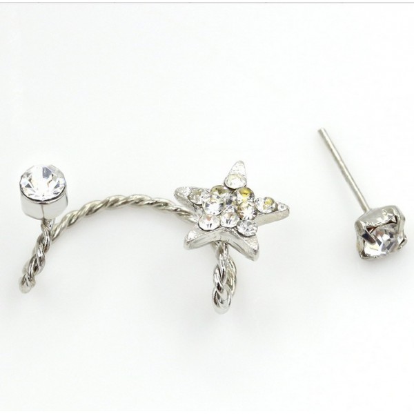 Серьги каффи "Diamond Star", набір 2 шт Серьги каффи "Diamond Star", набір 2 шт