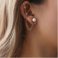 Сережка каффа "Pearl Caffa", золото