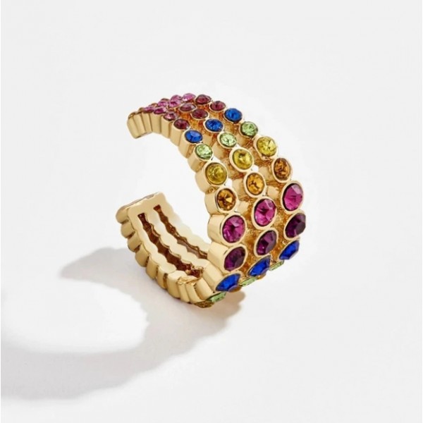 Серьга каффа "Rainbow Glare", 2 кольори