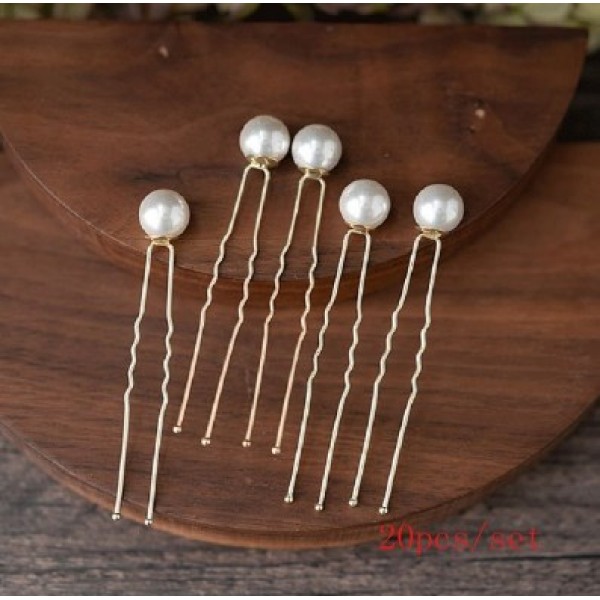 Шпильки з перлами "Wild Pearls", набір з 5 шт одного розміру