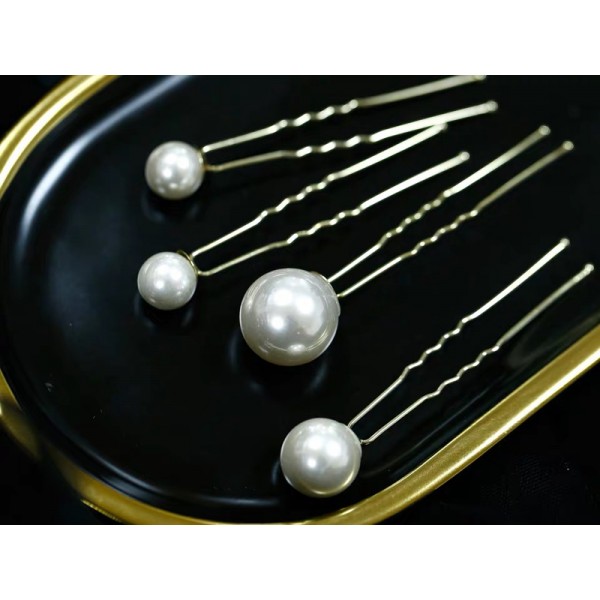 Шпильки з перлами "Wild Pearls", набір з 5 шт одного розміру