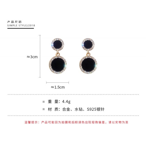 Серьги со стразами "Black Classic", разные виды Серьги со стразами "Black Classic", разные виды