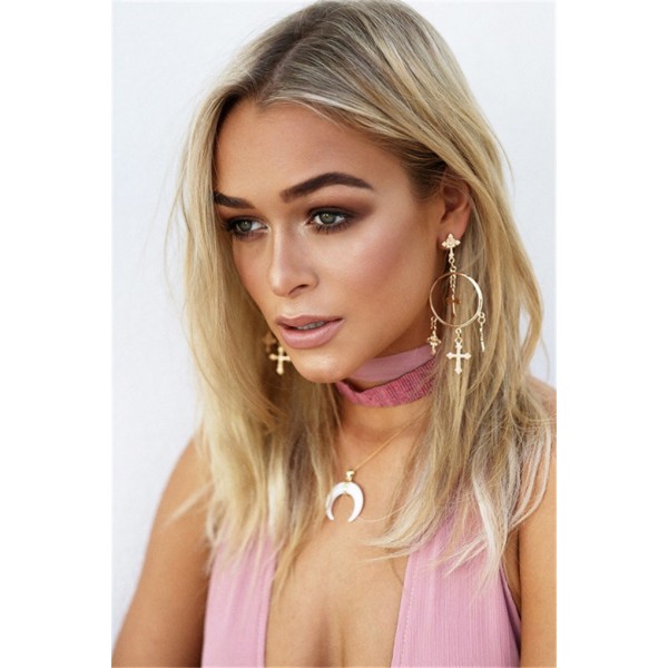 Сережки хрести "Golden crosses", 2 кольори
