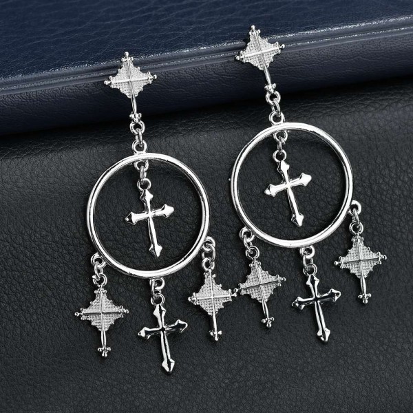 Сережки хрести "Golden crosses", 2 кольори