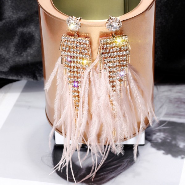 Сережки "Crystal Feathers", 4 кольори