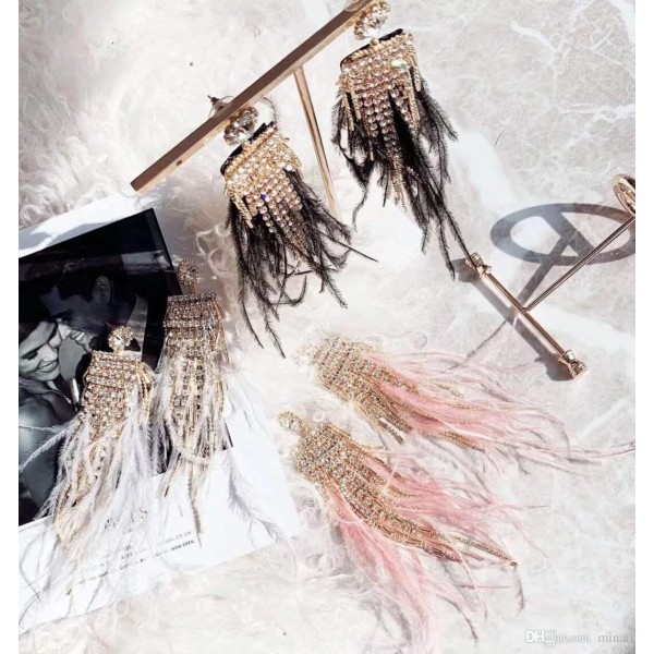 Сережки "Crystal Feathers", 4 кольори