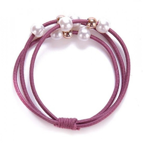 Резинка для волосся "Three Pearls", 9 кольорів, 1 шт