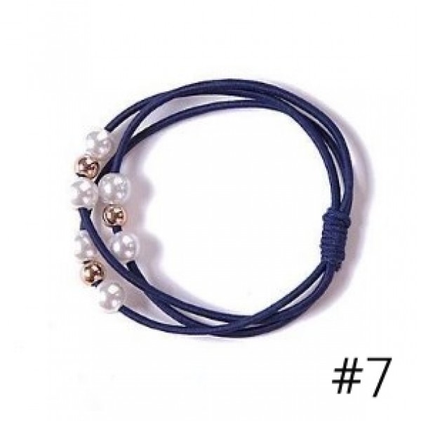 Резинка для волосся "Three Pearls", 9 кольорів, 1 шт
