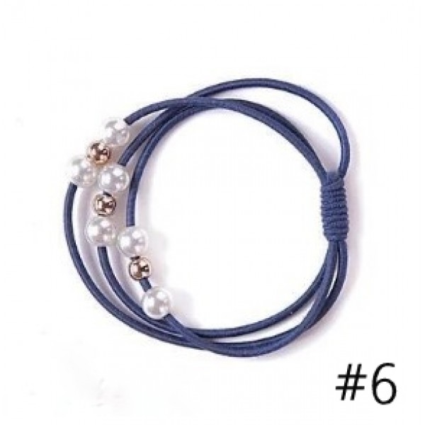 Резинка для волосся "Three Pearls", 9 кольорів, 1 шт