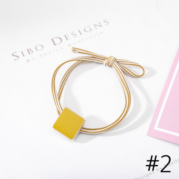 Резинка для волосся "Striped Bow", 5 кольорів, 1 шт