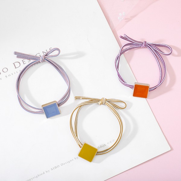 Резинка для волосся "Striped Bow", 5 кольорів, 1 шт