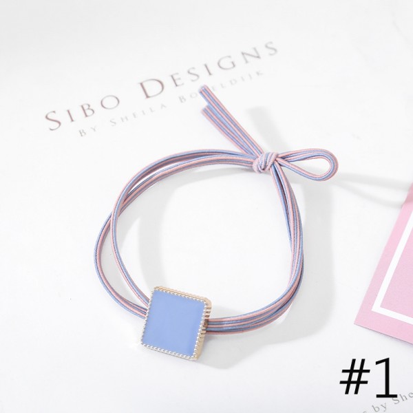 Резинка для волосся "Striped Bow", 5 кольорів, 1 шт