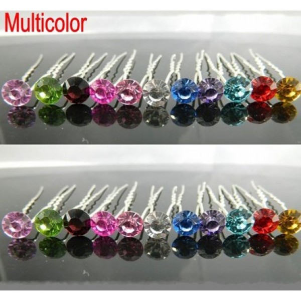 Шпильки зі стразами "Star Crystals", набір 5 шт