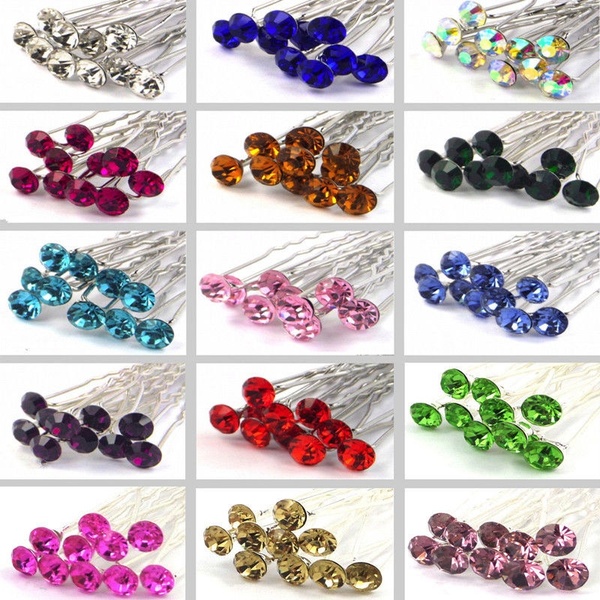 Шпильки зі стразами "Star Crystals", набір 5 шт