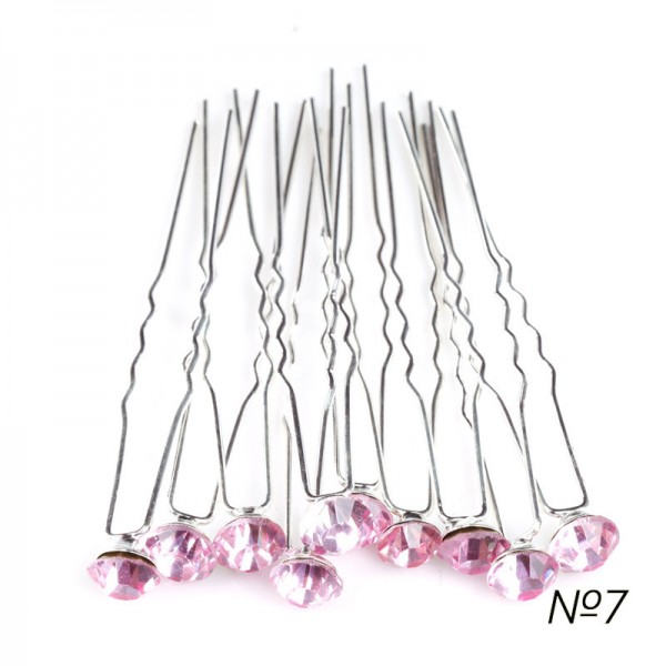 Шпильки зі стразами "Star Crystals", набір 5 шт