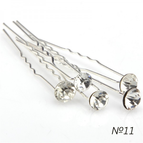 Шпильки зі стразами "Star Crystals", набір 5 шт