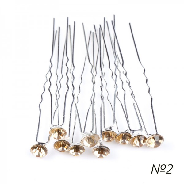 Шпильки зі стразами "Star Crystals", набір 5 шт