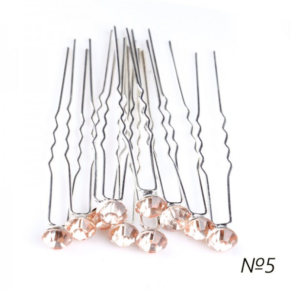 Шпильки зі стразами "Star Crystals", набір 5 шт