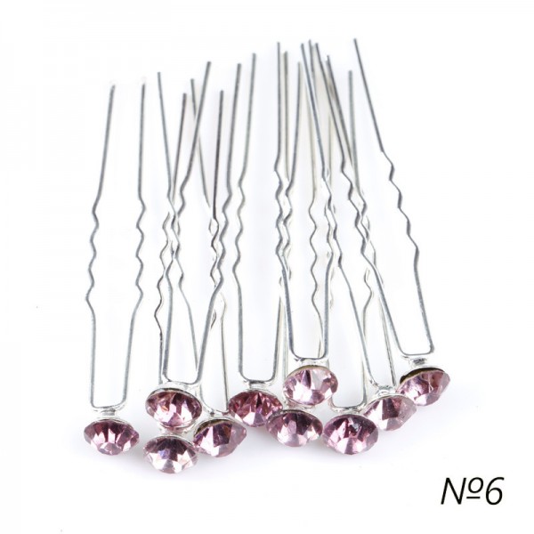 Шпильки зі стразами "Star Crystals", набір 5 шт