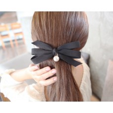 Шпилька для волосся "Бантик з перлиною", автоматік, 1 шт