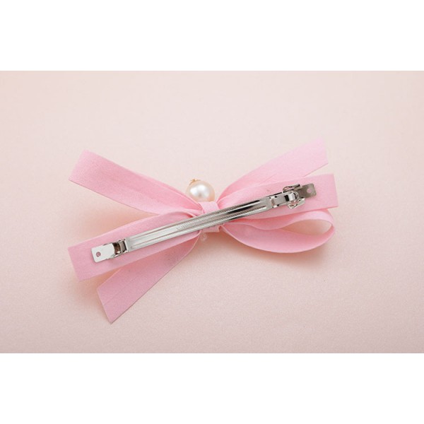 Шпилька для волосся "Бантик з перлиною", автоматік, 1 шт