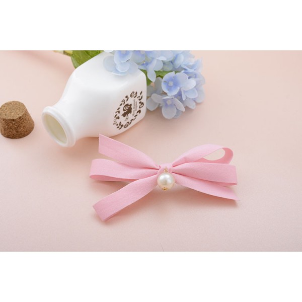 Шпилька для волосся "Бантик з перлиною", автоматік, 1 шт