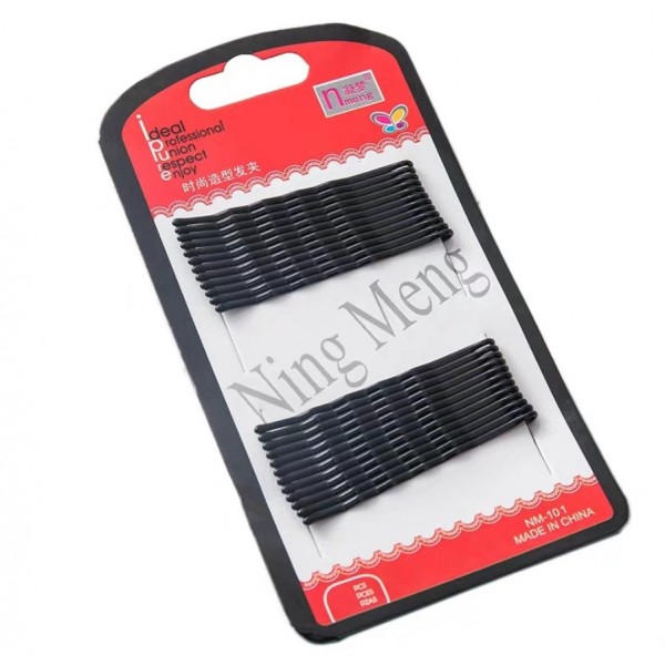 Набір невидимок для волосся, чорних, 30 шт