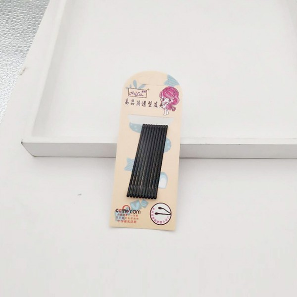 Невидимки для волосся, чорні, набір з 10 шт