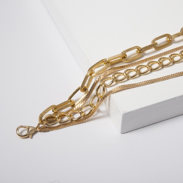 Ланцюжок багатошаровий "Four Moods", 2 кольори Ланцюжок багатошаровий "Four Moods", 2 кольори