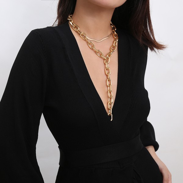 Ланцюжок багатошаровий з великими ланками "Large Chain", 2 кольори Ланцюжок багатошаровий з великими ланками "Large Chain", 2 кольори