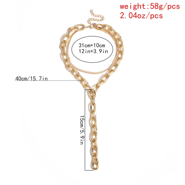 Ланцюжок багатошаровий з великими ланками "Large Chain", 2 кольори Ланцюжок багатошаровий з великими ланками "Large Chain", 2 кольори