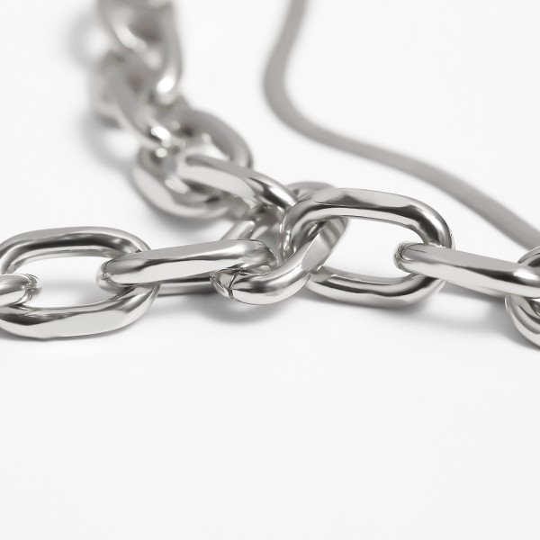 Ланцюжок багатошаровий з великими ланками "Large Chain", 2 кольори Ланцюжок багатошаровий з великими ланками "Large Chain", 2 кольори