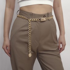 Ремінь, ланцюжок "Golden Lion", металевий, золото