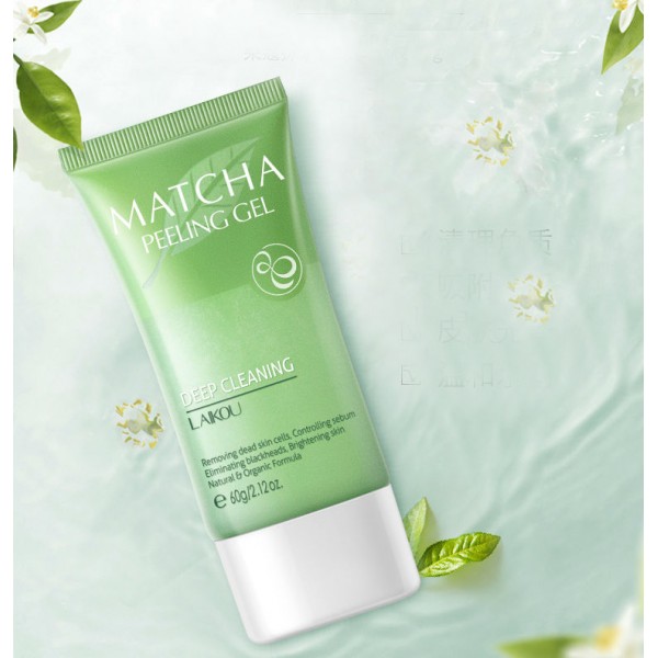Пілінг-скатка LAIKOU MATCHA Peeling Gel на основі екстракту зеленого чаю Матча, з алое і гіалуроновою кислотою, 60 мл