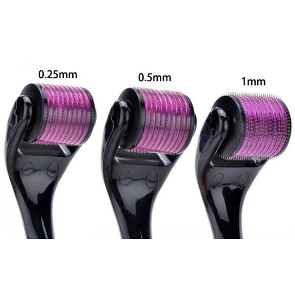 Мезороллер SRS 0,75 мм, дермароллер 540 игл, в пластиковом футляре, титан