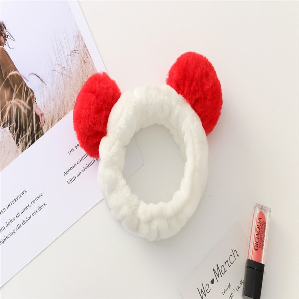 Пов'язка для макіяжу "Панда" з помпонами, 11 кольорів