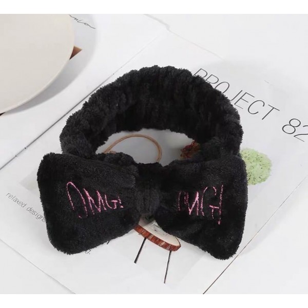 Пов'язка для макіяжу з бантиком "OMG", різні кольори