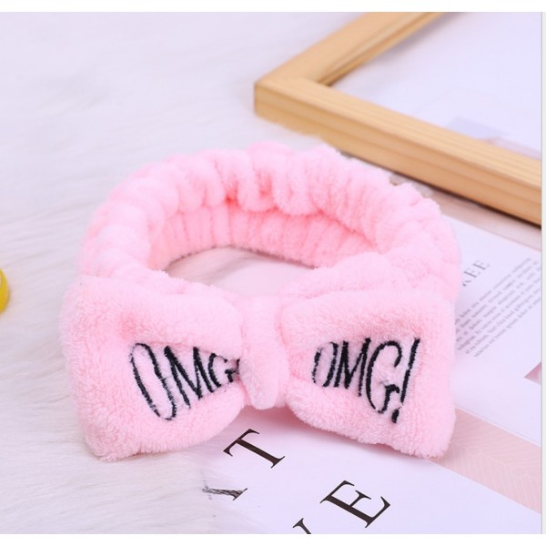 Пов'язка для макіяжу з бантиком "OMG", різні кольори