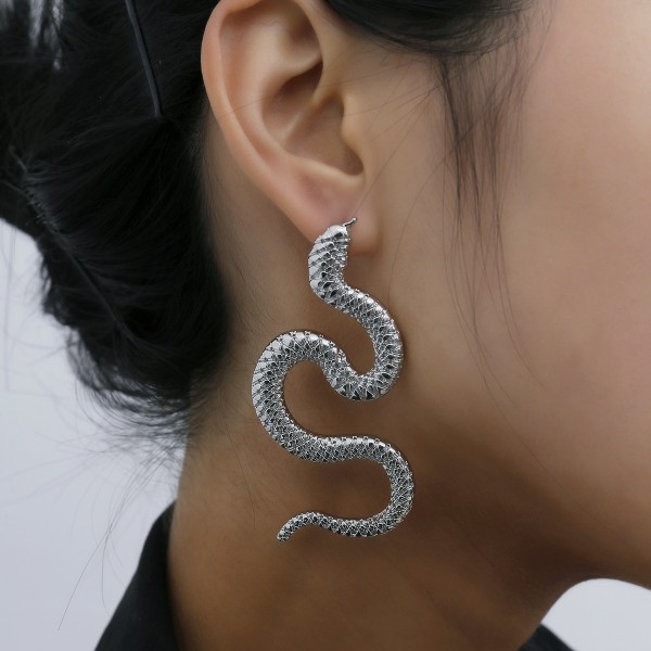 Сережки "Stylish Anaconda", 2 кольори